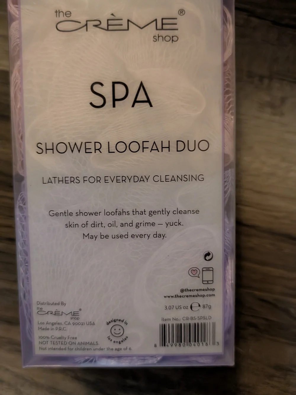 Spa Shower Loofah Duo - Pink & Lavender